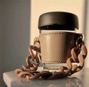 Axyaa PU Leather Water Bottle Holder With Strap - Stylish Beverage Cover