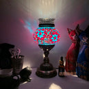 Axyaa Turkish Mosaic Aroma Table Lamp Vintage Art Deco Glass Bed Light