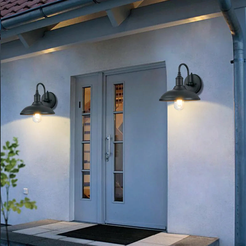 Axyaa Retro Induction Wall Lamp for Outdoor Community Villa Courtyard.