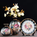 Axyaa European Ceramic Vase Set for Living Room Flower Arrangement