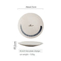 Axyaa Ceramic Breakfast Plate Set for Home Kitchen, Sushi, Steak, and Dinner Settings