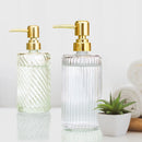 Axya Glass Lotion Bottle with Gold Pump for Bathroom Storage