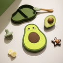 Axya Avocado Silicone Baby Feeding Plate Set for Children.
