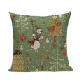 Axyaa Merry Christmas Decor Pillow Cover Set 45x45cm Linen Noel Cushion Cases