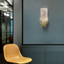 Axya Crystal Wall Light: Modern Minimalist American Art Designer Lamp for Living Room