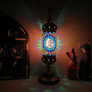 Axyaa Vintage Turkish Mosaic Table Lamp Handcrafted Glass Night Light