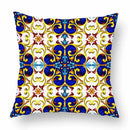 Axyaa Watercolor Geometric Flowers Polyester Cushion Cover Sofa Throw Pillow Cover