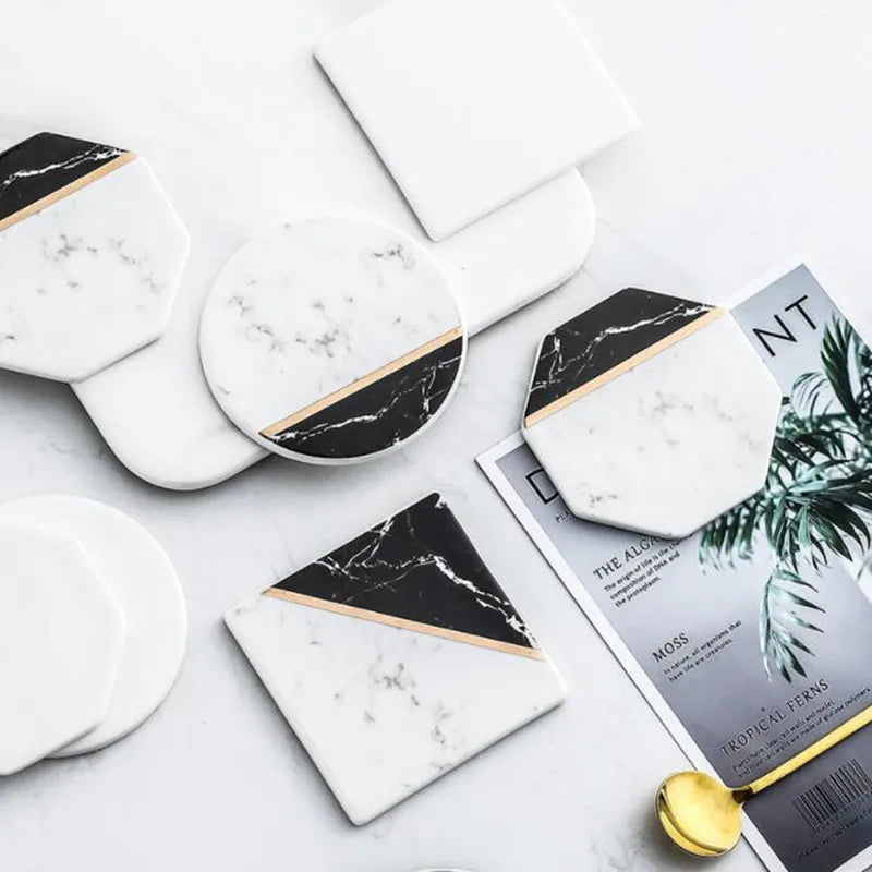 Axya Square Ceramic Coaster Set for Coffee Tea Cup - 1pc