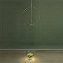 Axya Modern Golden Ring Pendant Light: Stylish Nordic LED Lamp for Room, Restaurant, Bar