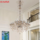 Axyaa Luxury Crystal Chandelier 15 Arms Gold/Silver 150cm Height