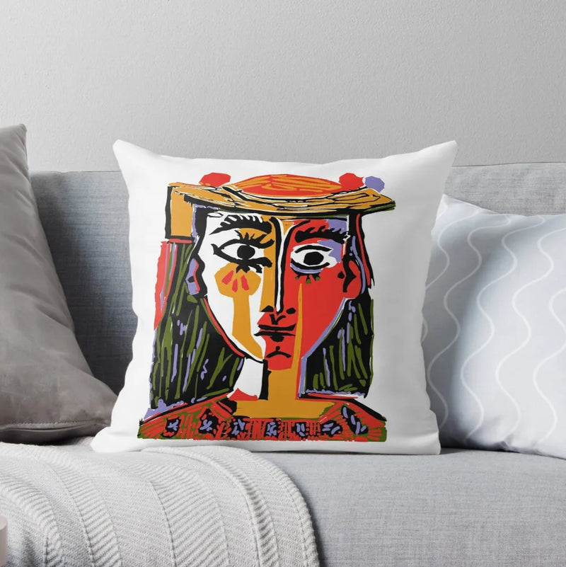 Picasso Abstract Art Decorative Cushion Cover by Axyaa