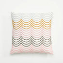 Chic Daisy Dandelion Embroidery Cushion Cover by Axyaa