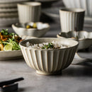Axya Japanese Style Ceramic Dinnerware Set for Home and Canteen, Handmade Tableware Set