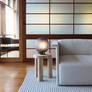 Axyaa Smoke Glass Table Lamp with E27 LED, Black or White Glass Shade