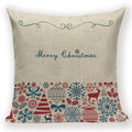 Christmas Cartoon Santa Claus Deer Pillows Covers Merry Christmas Gifts for The New Year by Axyaa