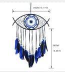 Axyaa Evil Eye Dream Catcher Wall Hanging Blue Feather Boho Room Decor