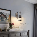 Axya Retro Metal Wall Light with Glass Shade - Industrial Style Lighting