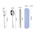 Axyaa Stainless Steel Cutlery Set Boxed - Perfect for Camping, Travel, and Hiking