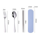 Axyaa Stainless Steel Cutlery Set Boxed - Perfect for Camping, Travel, and Hiking