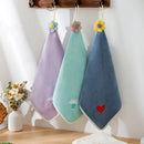 Axyaa Coral Velvet Hand Towel: Soft, Absorbent, Quick Dry Cleaning Cloth
