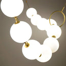 Axyaa Modern Glass Ball Chandelier: Elegant LED Lighting for Living Room, Bedroom, Staircase