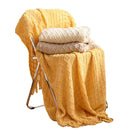Axyaa Nordic Knit Faux Cashmere Sofa Blanket with Tassels