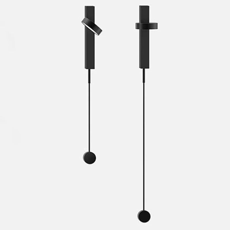 Axyaa Rotating LED Wall Lamp | Black Gold Indoor Lighting Fixture for Bedroom & Living Room