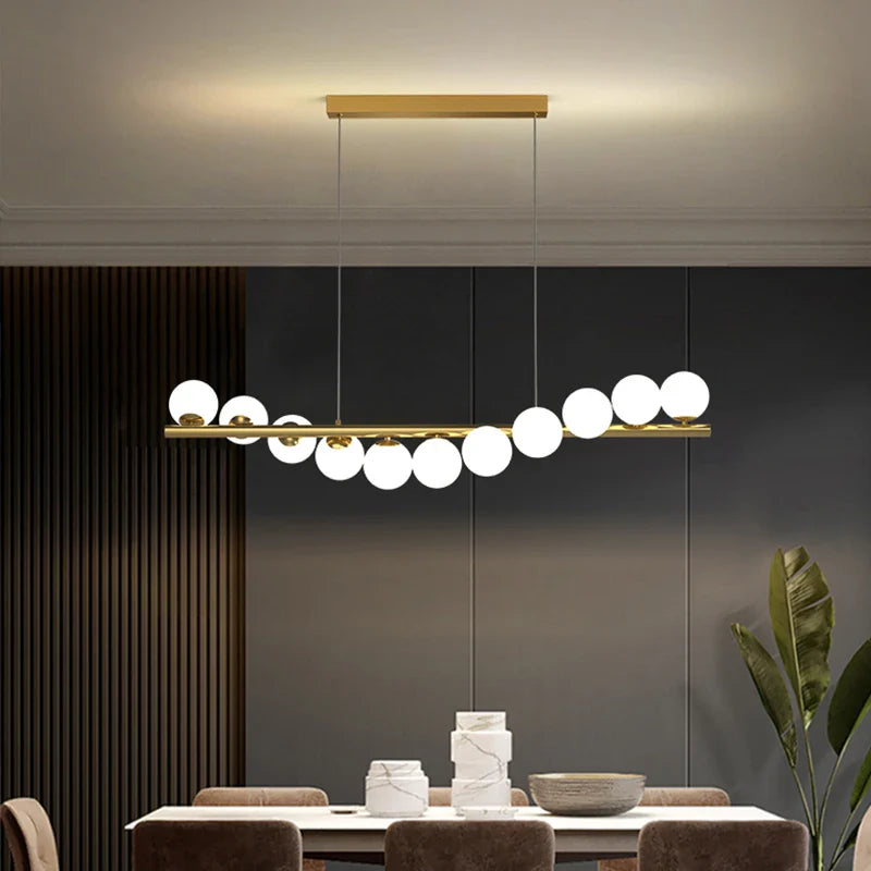 Nordic Glass G9 Pendant Lights by Axyaa - Gold Hanging Light for Home Decor