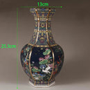 Axyaa Ancient Enamel Flower Bird Vase Collection - Home Desk Decor