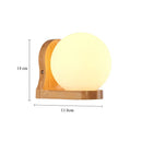 Axyaa Nordic Glass Shade Sconce Wall Light Home Bedside LED Fixture