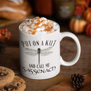 Axyaa Kilt & Sassenach Mug - 11oz/15oz White Ceramic Coffee Cup