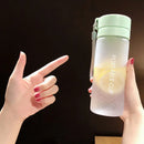 Axyaa Frosted Plastic Water Bottle with Tea Strainer, BPA-Free, Sporty, Portable, Large Capacity