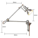 Axyaa Industrial Retro Telescopic Wall Lamp for Loft Club & Coffee Shop