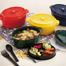 Axyaa Kids Round Bento Box Double-layer Fruit Lunch Box Microwaveable & Fitness Food Container
