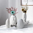 Axya Nordic Ceramic Flower Vase: Rustic Modern Home Decor & Room Decoration
