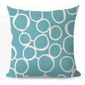 Axyaa Blue Geometric Cotton Linen Pillow Cover for Luxury Home Decor