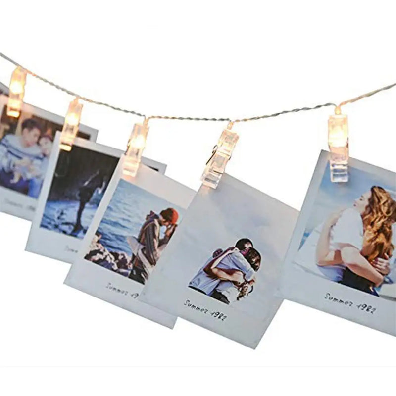 LED Photo Clip Fairy Lights for Holiday Decor by Axyaa