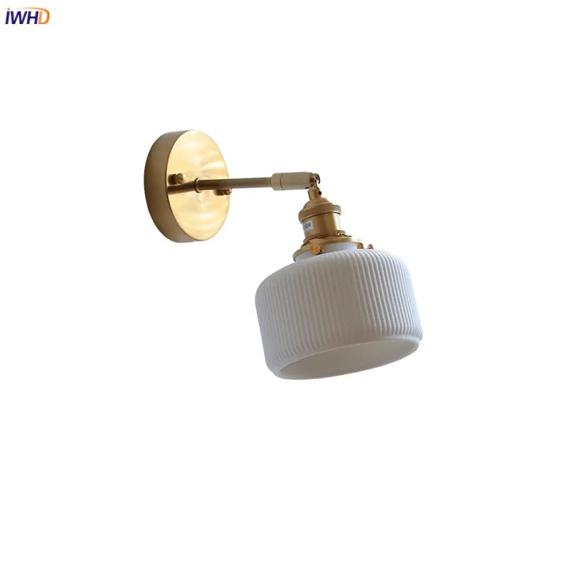Axyaa Ceramic LED Wall Lamp with Knob Switch for Bedroom, Bathroom, and Stairway