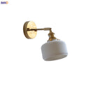 Axyaa Ceramic LED Wall Sconce with Knob Switch - Modern Bedroom Bathroom Mirror Light