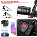 Axya XHP70 XHP50 LED Headlamp Zoomable Waterproof Headlight Zoomable Head Lamp