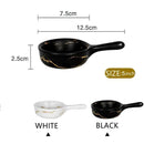 Axya Marbling Snack Sauce Dish, Dipping Plate, Condiment Bowl - Black