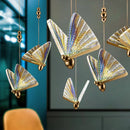 Axyaa LED Butterfly Pendant Light for Living Dining Room Chandelier