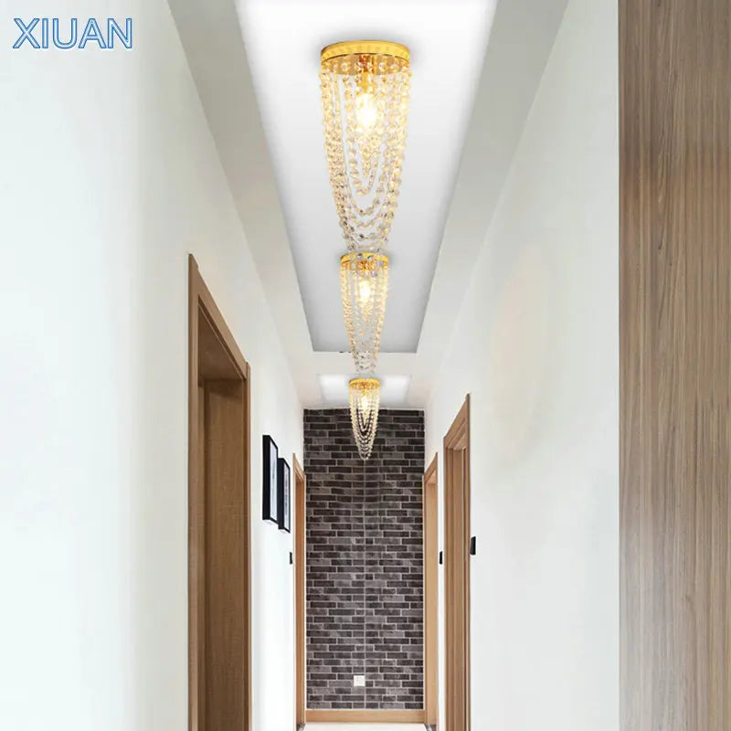 Axyaa Colorful Crystal Ceiling Lights LED Surface Mount Hallway Lamp