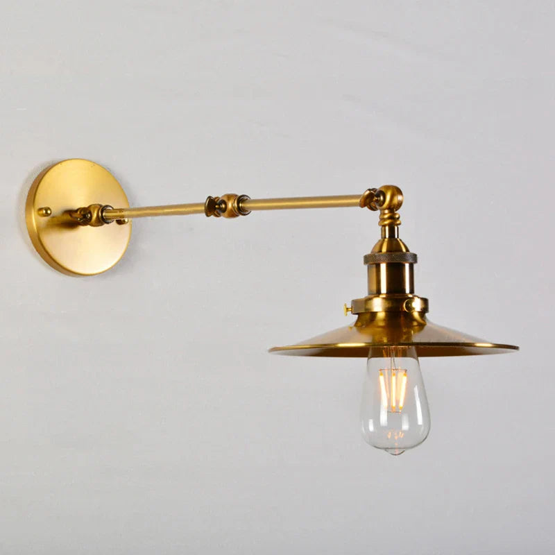 Axyaa Gold Adjustable Wall Light - Flexible Long Arm Retro Lamp