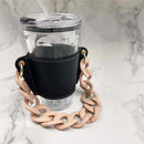 Axyaa PU Leather Water Bottle Holder With Strap - Stylish Beverage Cover