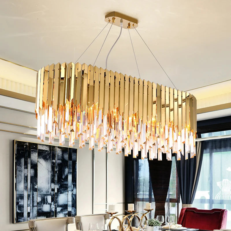 Axyaa Nordic Modern Crystal Chandelier for Luxury Living Spaces