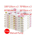 Axyaa 4/10pcs Thickened Vacuum Storage Bags with Hand Pump - Space Saving Organizer