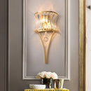Axyaa Teardrop Crystal Wall Lamp: Elegant Lighting for Bedroom, Living Room, and Aisle
