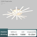 Axyaa LED Chandelier Ceiling Light: Modern, Minimalist, Dimmable for Living Room, Bedroom, Dining