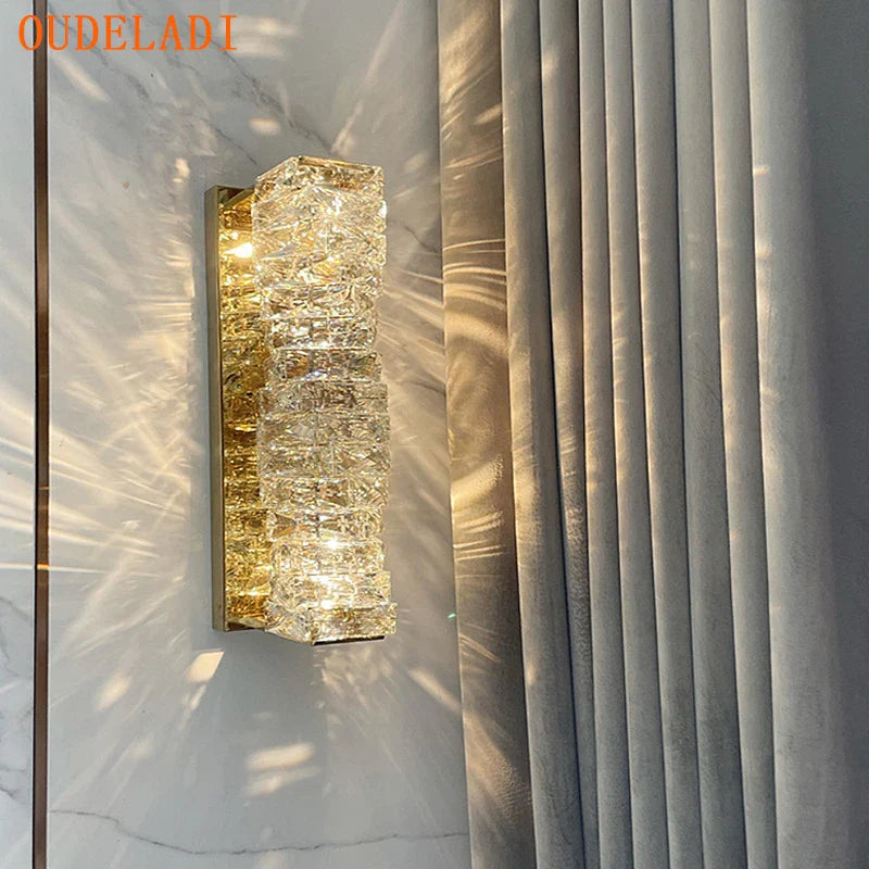 Axya Modern Crystal Glass Wall Sconce for Stylish Home Decor